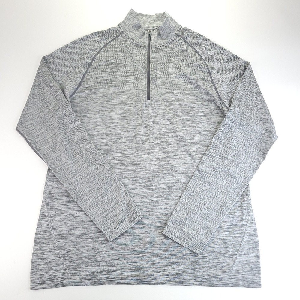 Lululemon Shirt Mens XL Pullover Gray Heathered Metal Vent Tech 1/2 Zip 2.0 Mesh